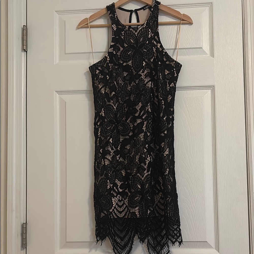 Express Black Lace Cocktail Dress